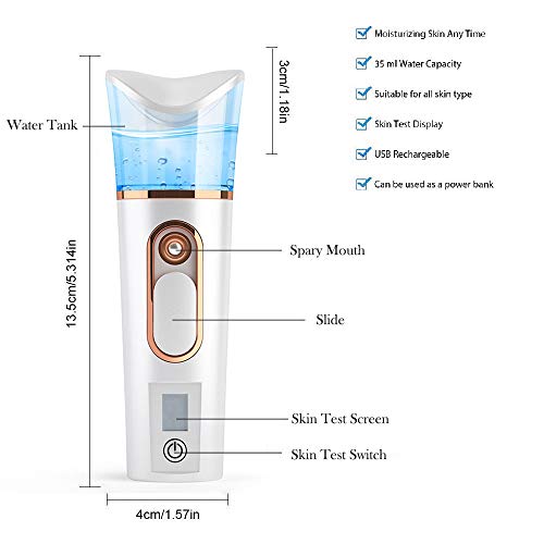 Handy Nano Mist Sprayer with Skin Analyzer Moisture Tester