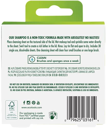 Ecotools Makeup Cleaning Sheets for Brushes and Sponges